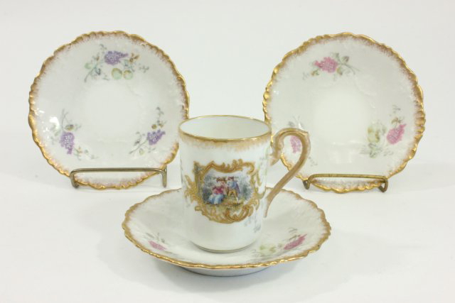 Group Lot Dresden & Limoges Porcelain Pieces - Image 6 of 9