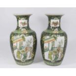 :Pair Of Chinese Famille Verte Vases