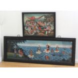 2 Antique Chinese Reverse Paintings on Glass