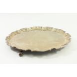 English Sterling Silver Footed Salver