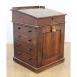 19th Century English Captain's Davenport Desk