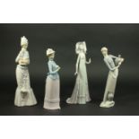 Group Lot of 4 Lladro Porcelain Figurines