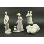 Lot of 4 Lladro Porcelain Figures