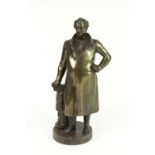 Late 19th-Early 20th C. Bronze Sculpture "Goethe"