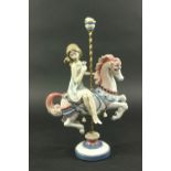 Lladro Figurine Girl on Carousel Horse