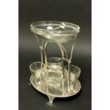 Silverplated Centerpiece with Glass Inserts
