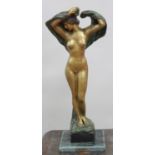 Contemporary Bronze Statue of Nude Woman