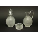 Lalique Pitcher, Decanter, & Ashtray