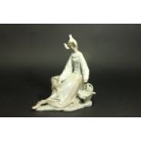 Lladro Figurine "Flower Girl Resting Her Feet"