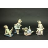 Lot of 4 Lladro Porcelain Figurines