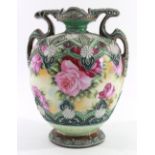 Nippon Moriage Floral Vase