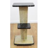 2-Tier 2-Color Marble Pedestal