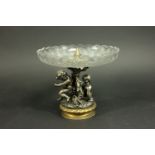 Antique Silvered Bronze Figural Centerpiece