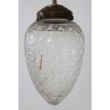 Cut Crystal Glass Light Fixture