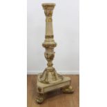 19th Century Painted & Gilt Baltic Pedestal