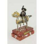 Lanzichenecco Mixed Metal Sculpture Man on Horse