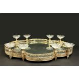 Large Silverplate & Mirrored Surtout de Table