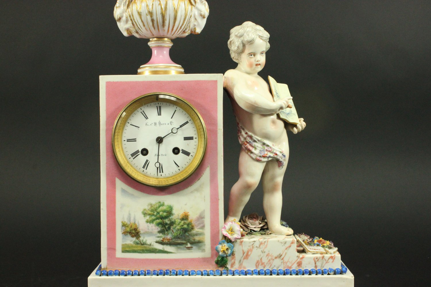 Porcelain Figural Clock - Image 2 of 9
