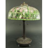 Tiffany Type Contemporary Leaded Glass Lamp