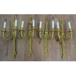 Set of 4 Dore Bronze Sconces