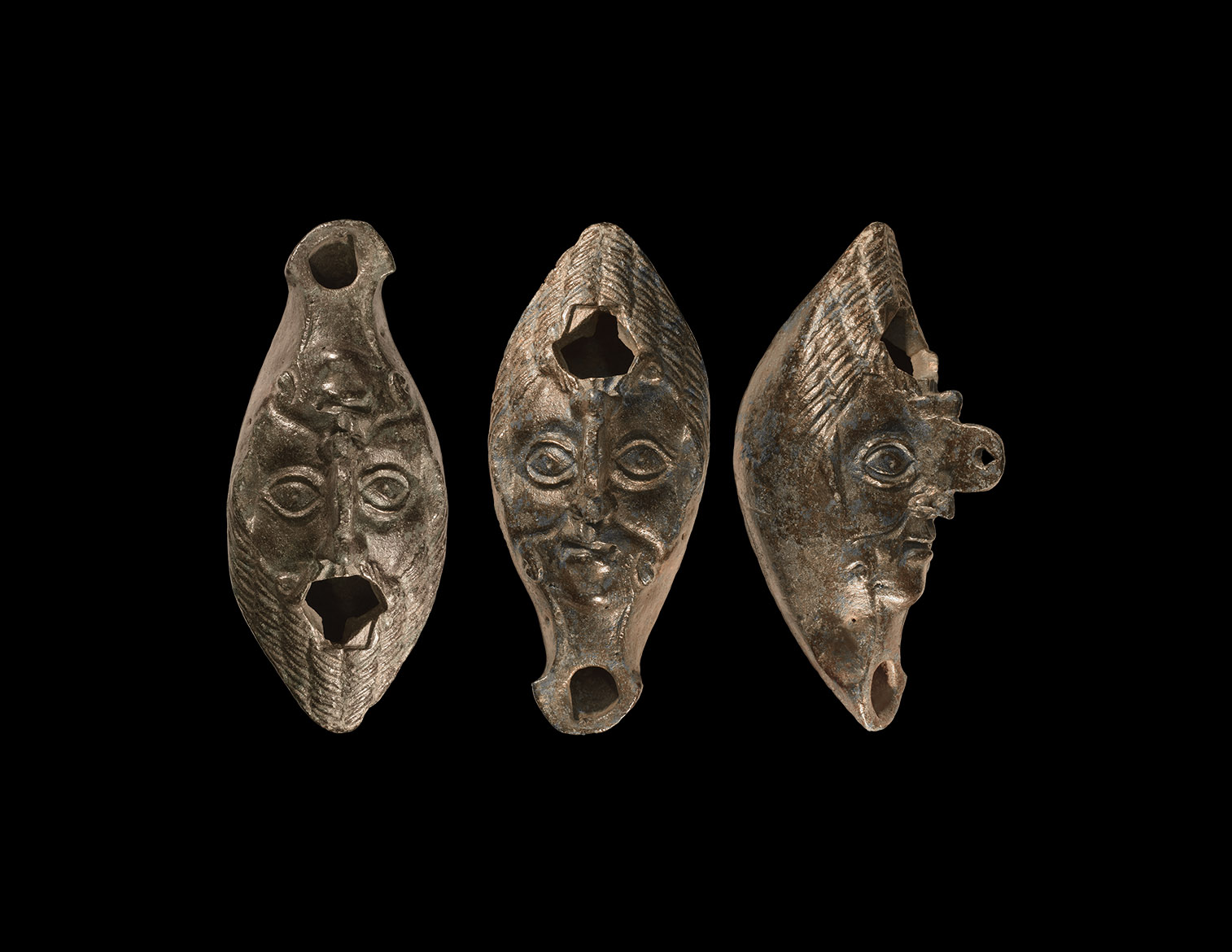 Roman Janiform Oil Lamp