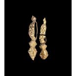 Eastern Greek Gold Filigree Earrings