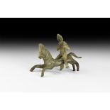 Roman Horse and Rider Statuette