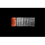 Neo Assyrian Cylinder Seal with Sacred Tree