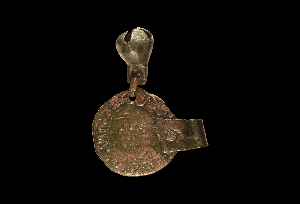 Medieval Jetton Pendant with Bell