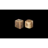 Roman Bone Dice Pair