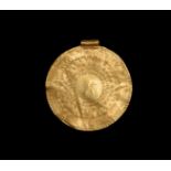 Pre-Viking Scandinavian Gold Bracteate Pendant