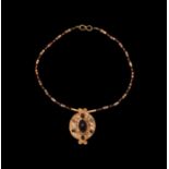Greek Hellenistic Gold Necklace with Pendant