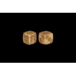 Roman Bone Dice Pair