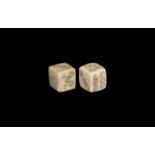 Roman Bone Dice Pair