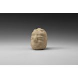 Pre Columbian Diquis Carved Marble Head