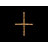 Post Medieval Gold Cross Pendant