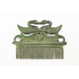 Roman Style Comb with Swans and Trumpets.