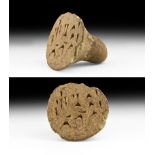 Western Asiatic Style Stamp Seal with Cuneiform.