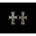 Byzantine Reliquary Cross Pendant