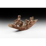 Egyptian Painted Boat with Oarsmen