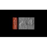 Middle Assyrian Cylinder Seal with Ostriches