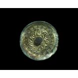 Anglo-Saxon Running Spirals Saucer Brooch