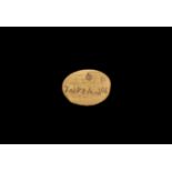 Phoenician Gold Inscribed Plaque