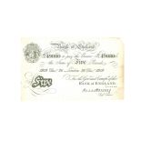 Bank of England - 1919 - Harvey - White £5