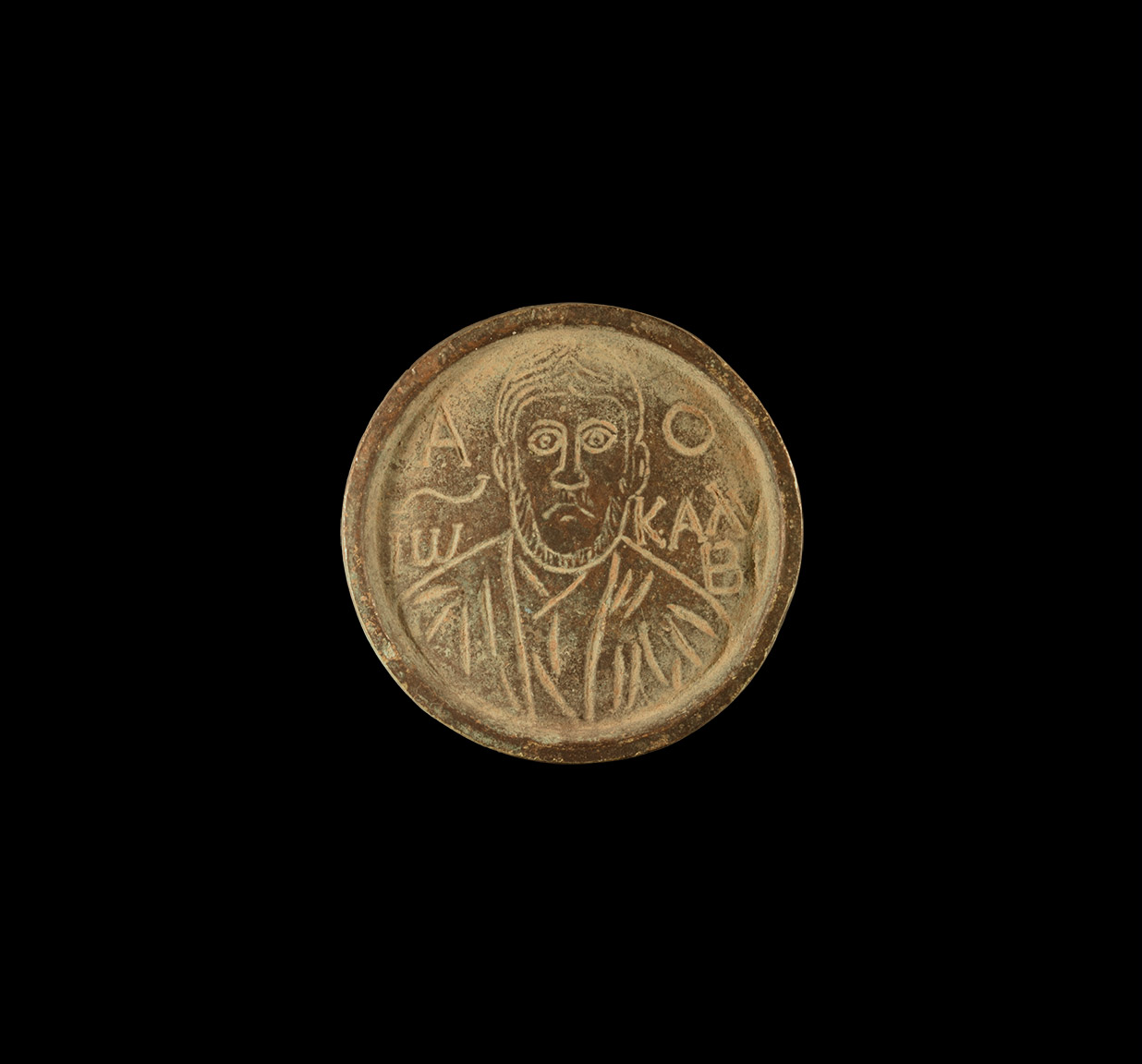 Byzantine Disc Weight with Saint