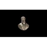 Renaissance Silver Hercules Bust Mount