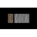 Old Babylonian Cylinder Seal with Hero Scene