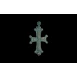 Byzantine Large Reliquary Cross Pendant