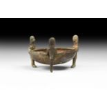 Phoenician Figural Tripod Bowl