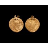 Gold Septimius Severus Aureus Coin Pendant